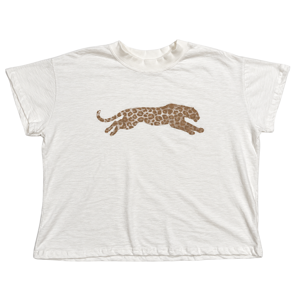 TENDUA SLUBBED CROP TEE BRWN