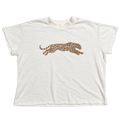 TENDUA SLUBBED CROP TEE BRWN