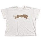 TENDUA SLUBBED CROP TEE BRWN