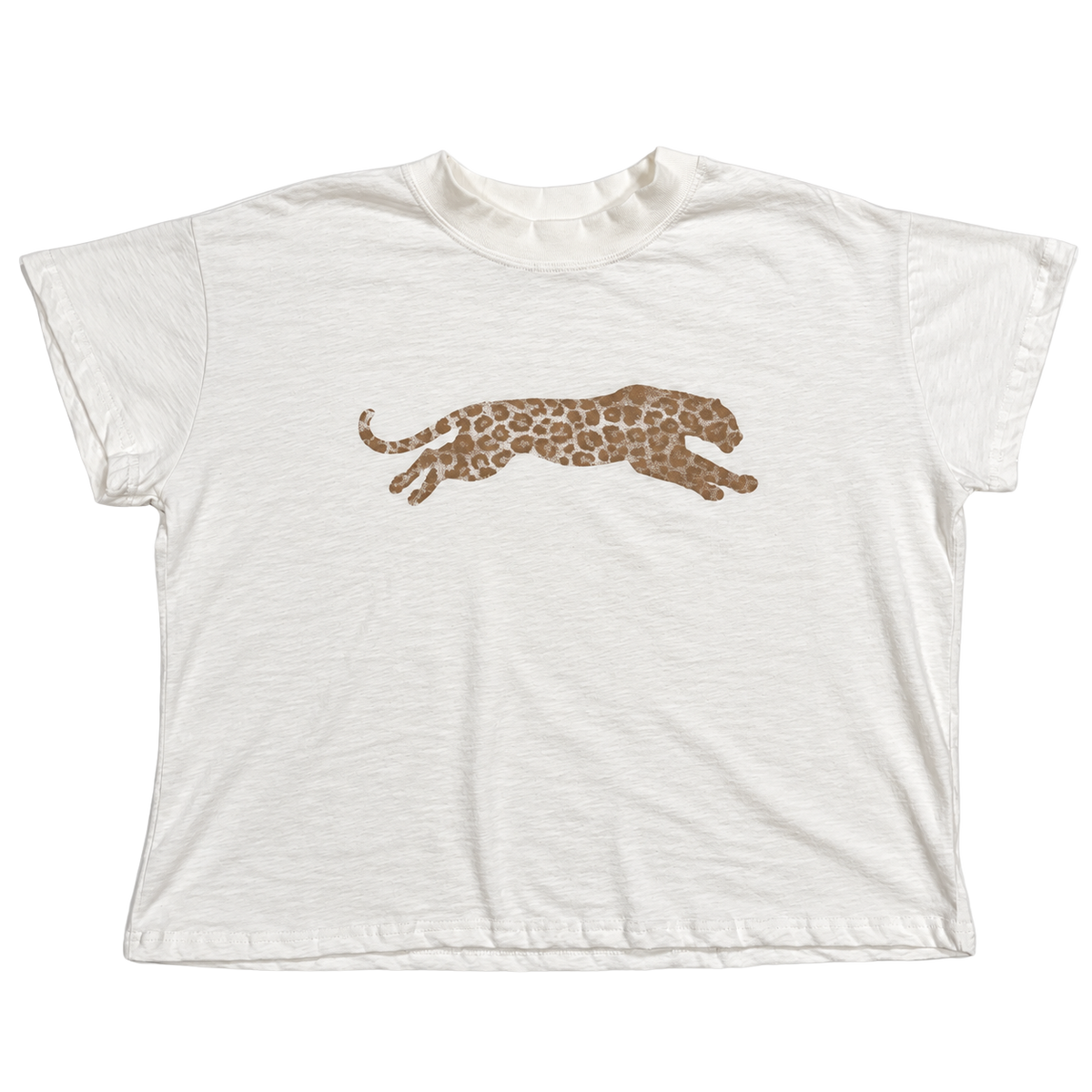 TENDUA SLUBBED CROP TEE BRWN